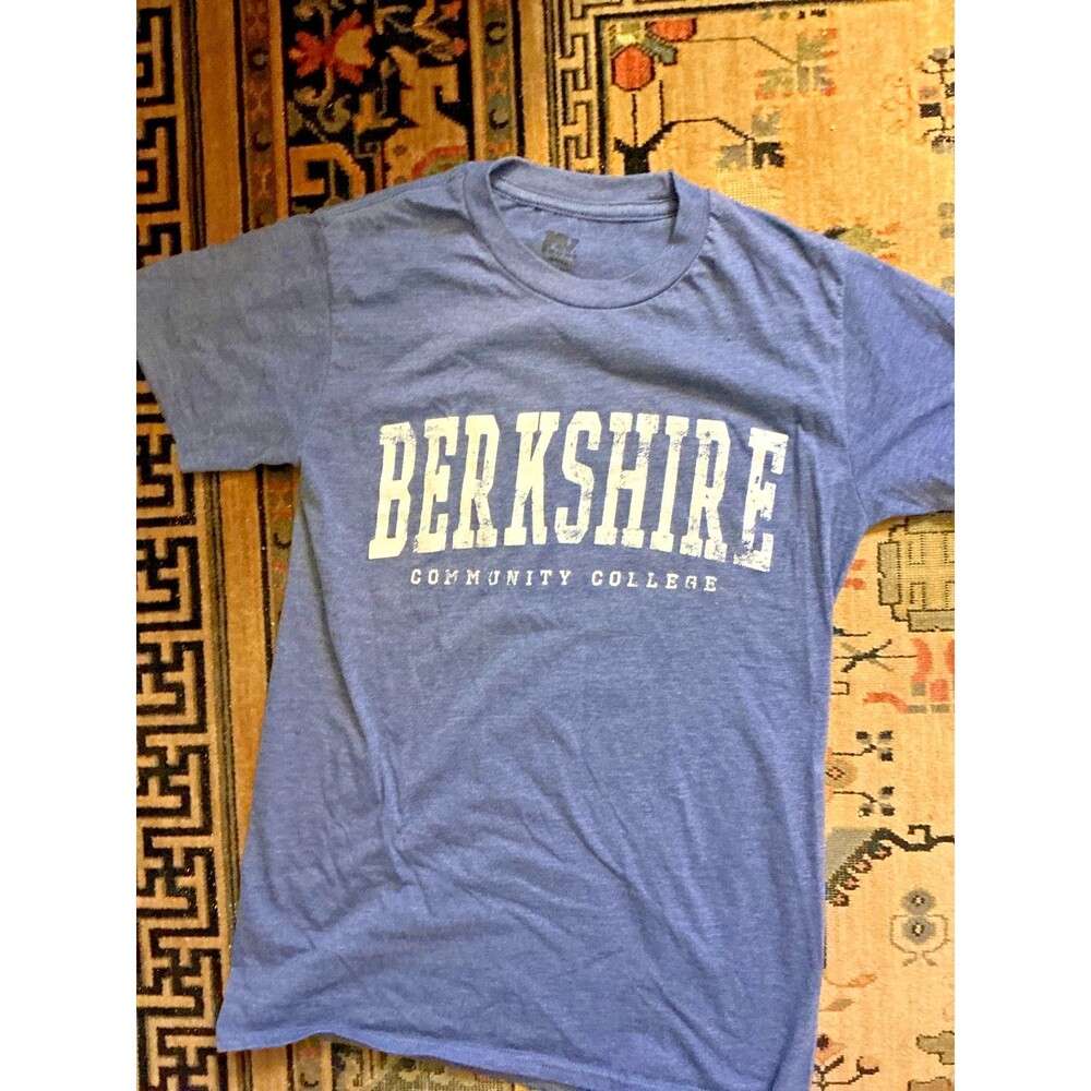 Women Berkshire Community College Cotton Blend Blue T-shirt  S
